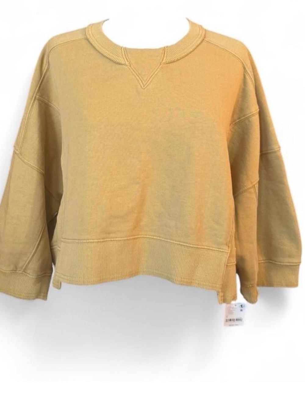 Free People Movement Intercept Short Sleeve Pullover in Dried Palm, NWT - Picture 3 of 6